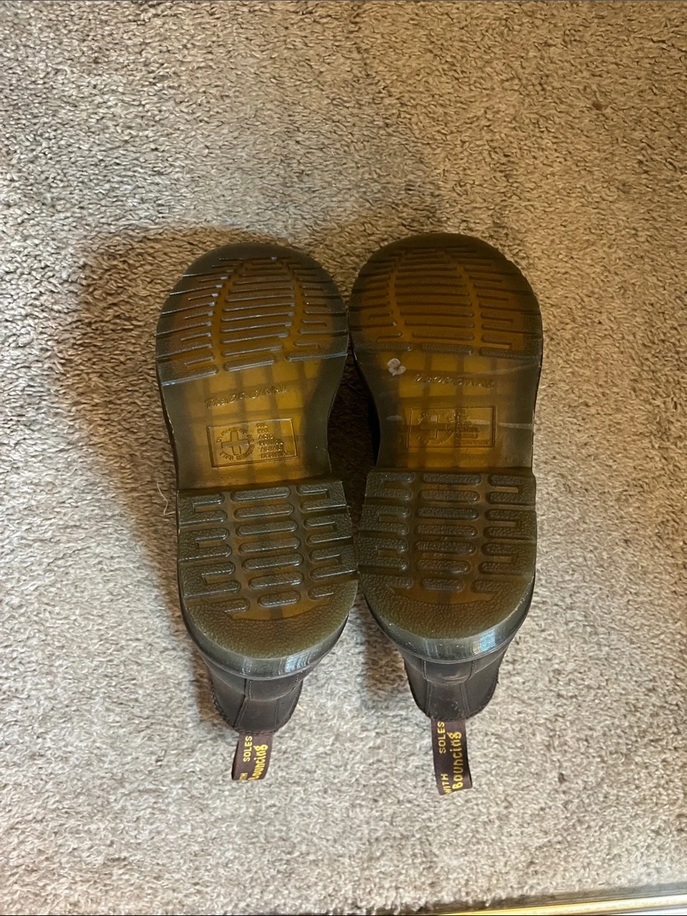Dr. Martens Brown Leather Chukka Boots with Yellow Stitching Men's 10 M/ 11 US L